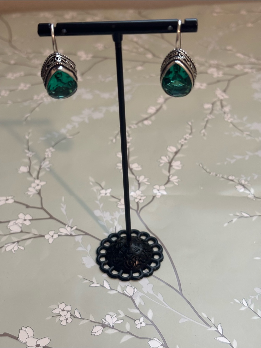 Apatite sterling silver earrings